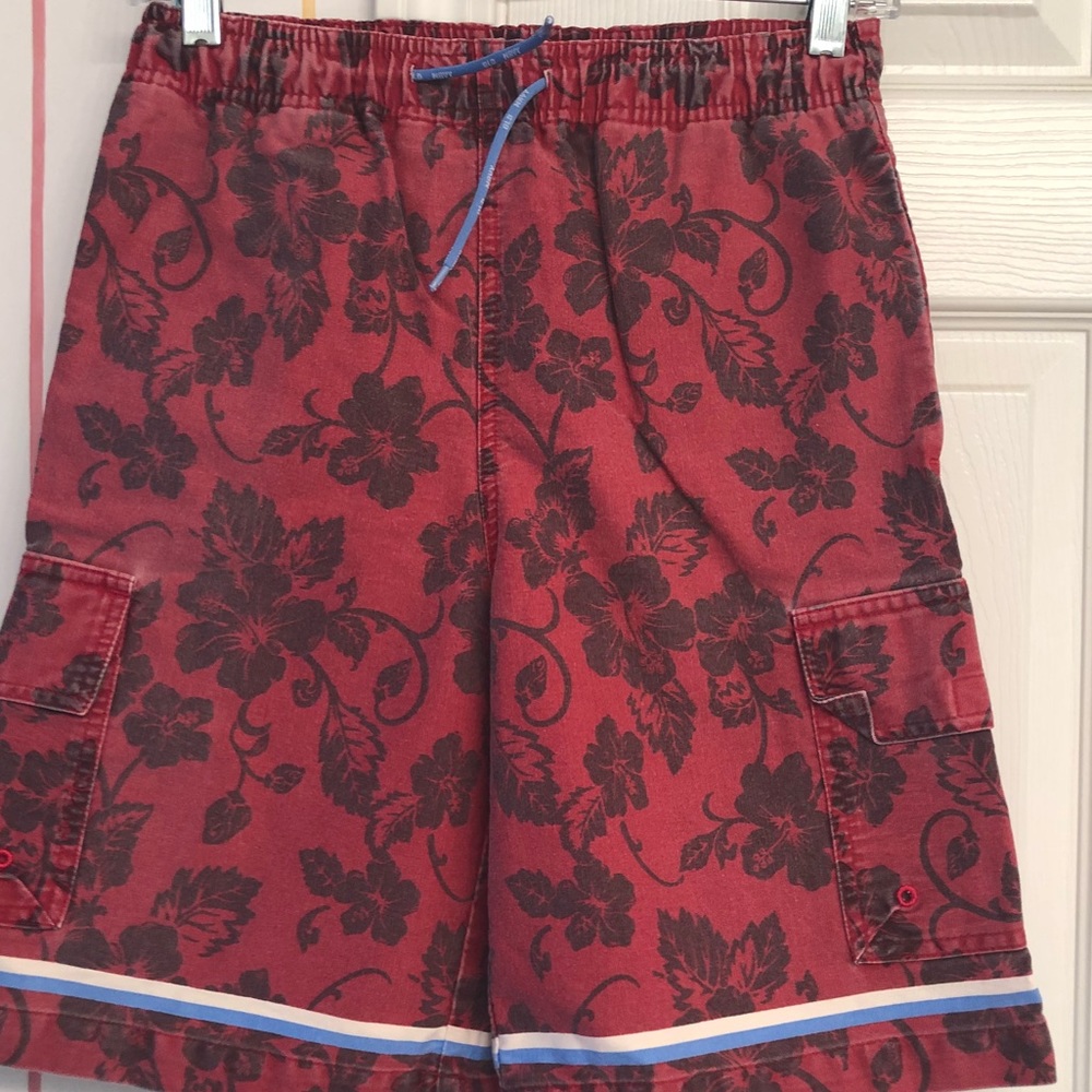 Boys tropical print Old Navy Swim trunks.